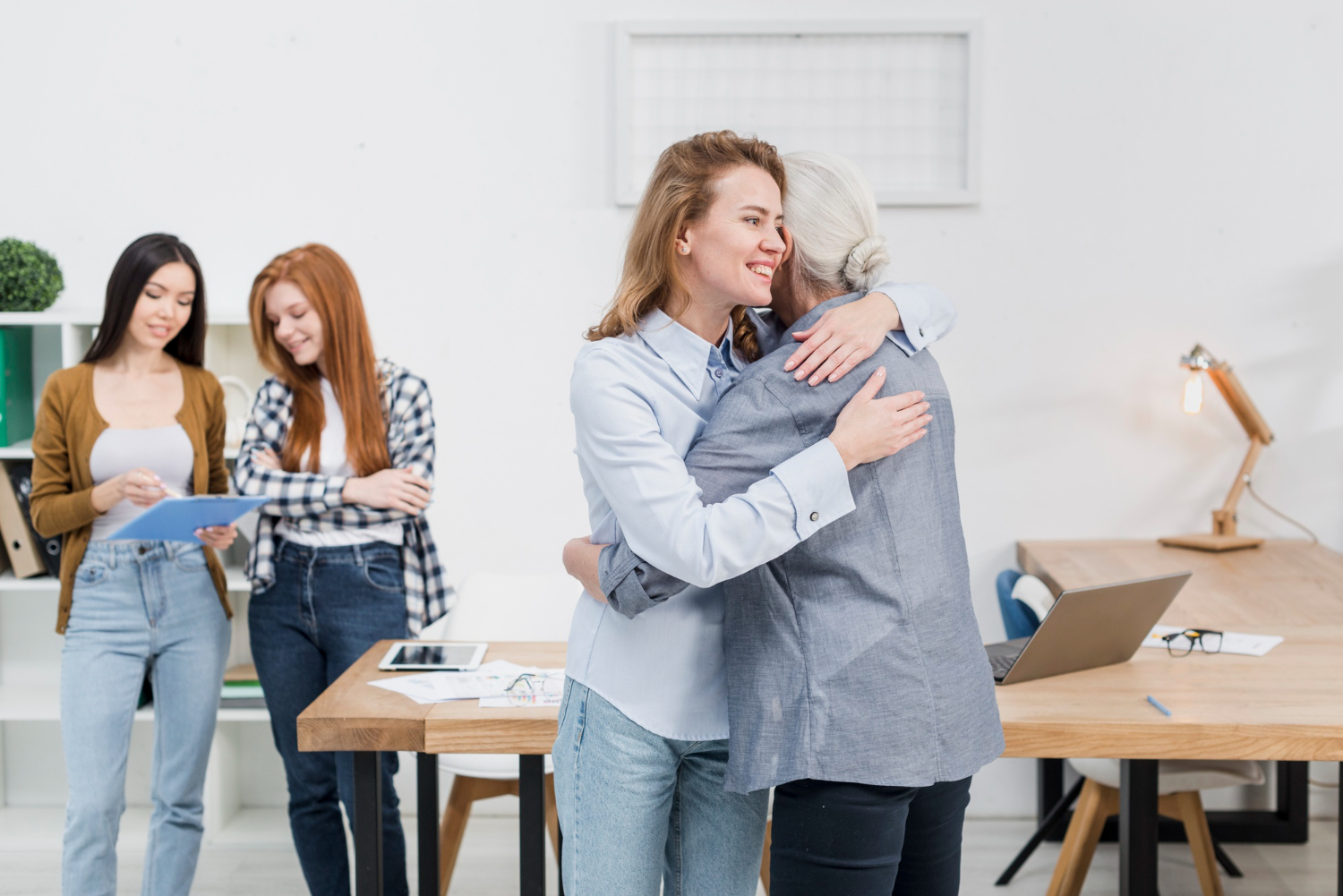 Women professionals in a tech environment
